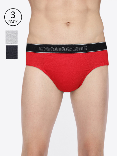 

Chromozome Mens Pack of 3 Briefs IT16, Black