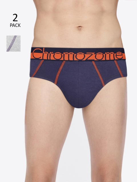 

Chromozome Mens Pack of 2 Briefs WS01, Navy blue