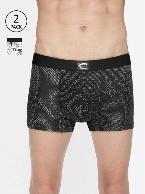 

Chromozome Men Pack of 2 Printed Trunks ART04 PO2, Black