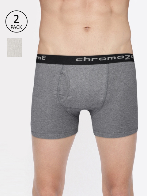 

Chromozome Men Pack Of 2 Solid Trunks IT11, Grey