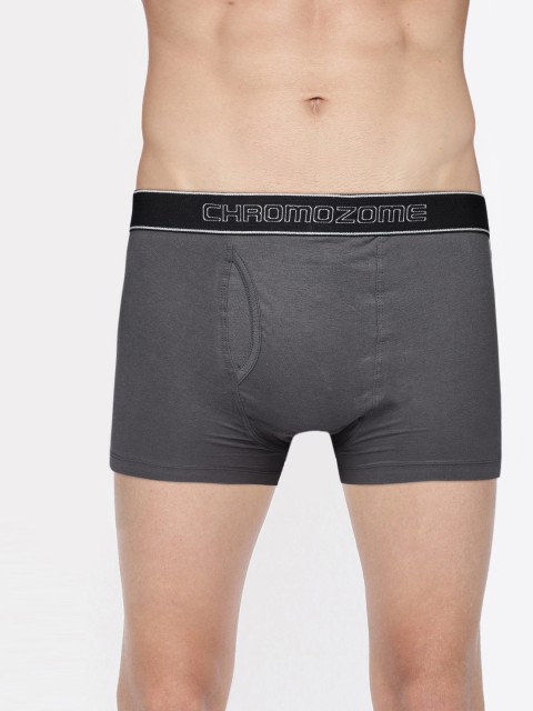 

Chromozome Men Pack Of 2 Solid Trunks IT21, Grey