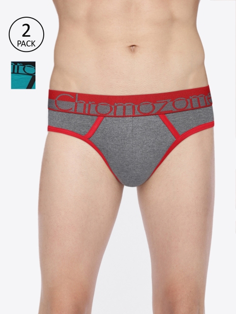 

Chromozome Men Pack Of 2 Briefs WS04 PO2, Charcoal
