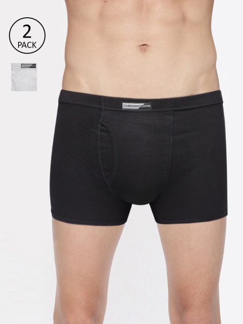 

Chromozome Mens Pack Of 2 Trunks IT10, Grey