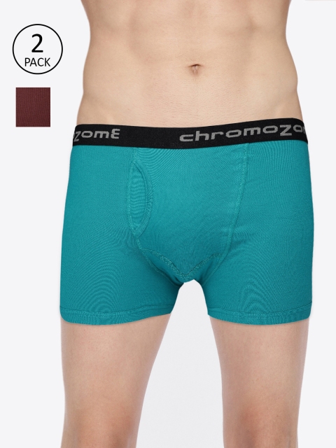 

Chromozome Men Pack of 2 Solid Trunks IT11, Blue