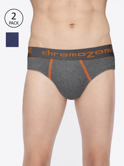 

Chromozome Men Pack of 2 Basic Briefs BC03, Charcoal