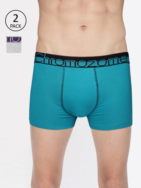 

Chromozome Men Pack of 2 Fashion Trunks WS03, Blue