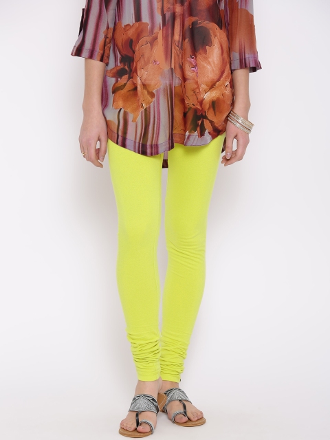 

Aurelia Lime Green Churidar Leggings