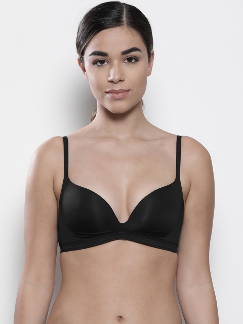 

Marks & Spencer Black Solid Non-Wired Lightly Padded Push-Up Bra T336870