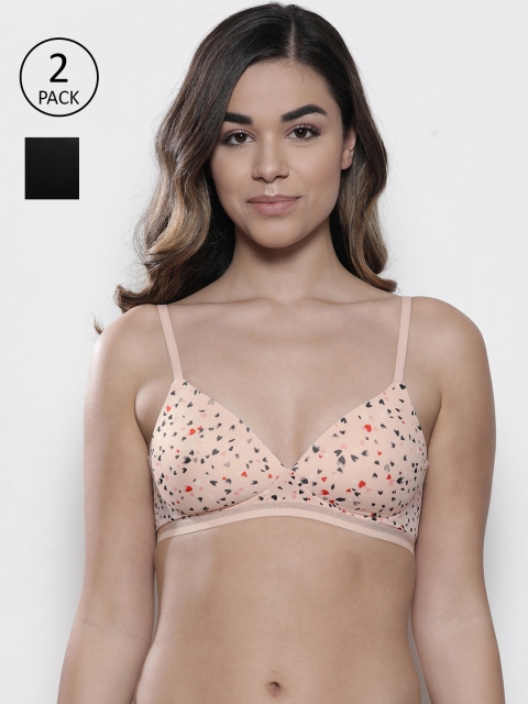 

Marks & Spencer Pack of 2 Non-Wired Lightly Padded T-shirt Bras T333213, Peach