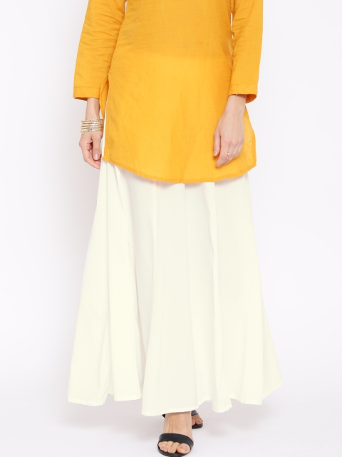 

Aurelia Off-White Panelled Sharara Pants
