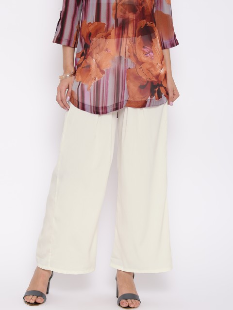 

Aurelia Off-White Palazzo Trousers