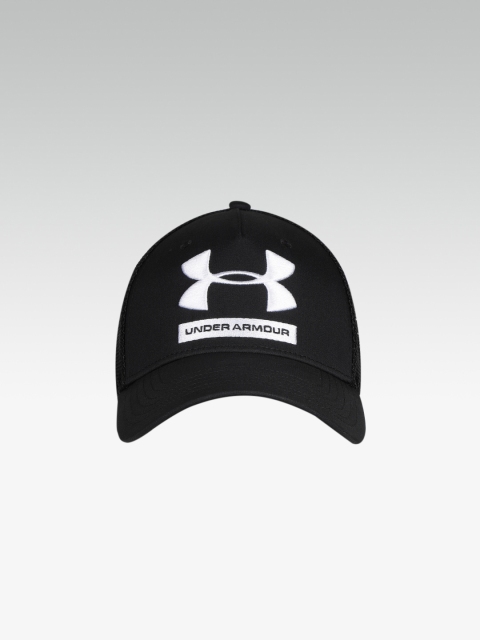 

UNDER ARMOUR Unisex Black Solid Trucker Training Snapback Cap