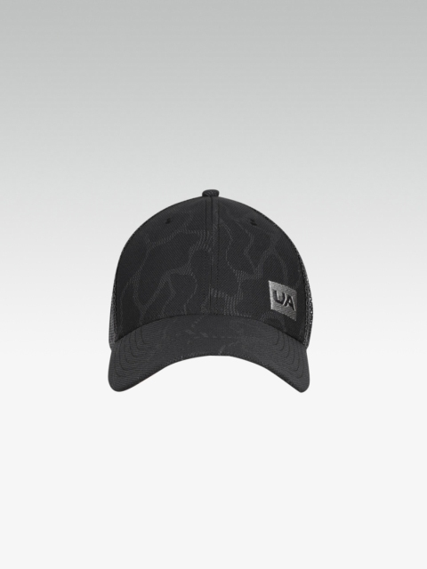 

UNDER ARMOUR Men Black & Grey Printed Blitzing Trucker 3.0 Snapback Cap
