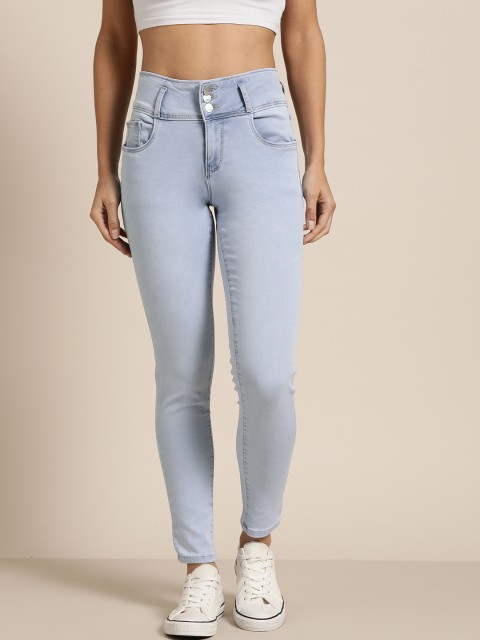

Kraus Jeans Women K4014 Blue Skinny Fit High-Rise Clean Look Stretchable Jeans