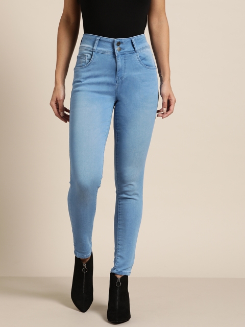 

Kraus Jeans Women K4014 Blue Skinny Fit High-Rise Clean Look Stretchable Jeans