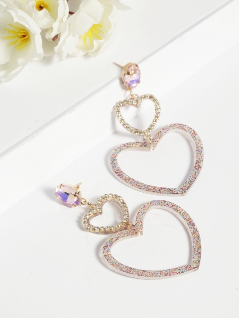 

AVANT-GARDE PARIS Gold-Plated Heart Shaped Drop Earrings, Rose gold