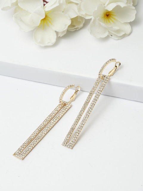 

AVANT-GARDE PARIS Gold Plated White Geometric Drop Earrings