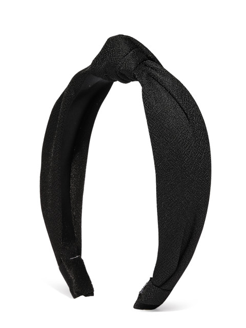 

ToniQ Black Solid Top Knot Hairband