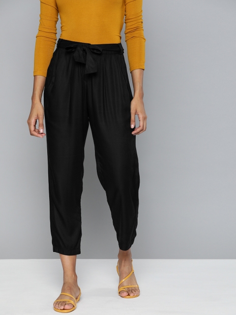 

HERE&NOW Women Black Regular Fit Solid Culottes