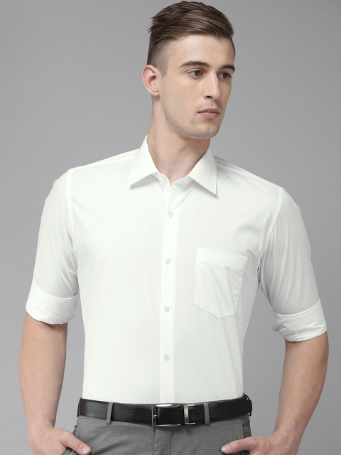 

Van Heusen Men White Slim Fit Solid Formal Shirt
