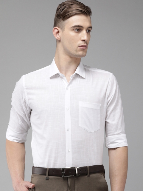 

Van Heusen Men White Slim Fit Solid Formal Shirt