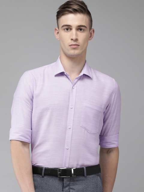 

Van Heusen Men Purple Slim Fit Self Design Formal Shirt