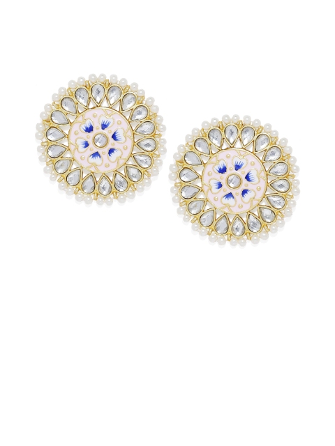 

Peora Pink & Gold-Toned Circular Studs