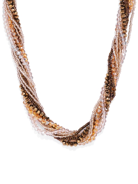 

Peora Magnetic Therapy Arthritic Hematite Crystal Bead Multi-Strand Necklace Mala for Women Jewellery, Brown