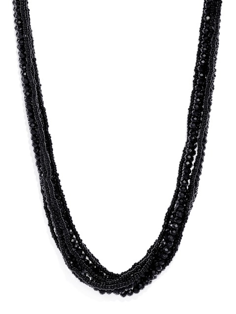 

Peora Magnetic Therapy Arthritic Hematite Crystal Bead Multi-Strand Necklace Mala for Women Jewellery, Black