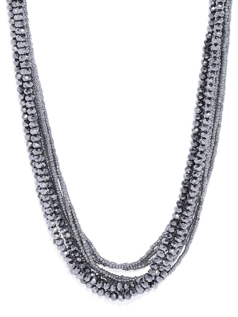 

Peora Women Silver-Toned Alloy Magnetic Therapy Arthritic Multi-Strand Necklace