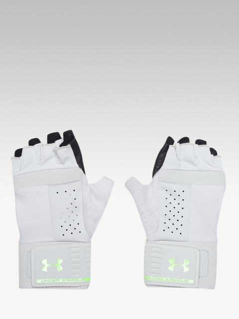 

UNDER ARMOUR Men Grey Melange & Black Weightlifting Gloves