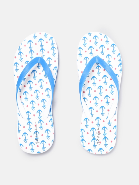 

Mast & Harbour Women Blue Solid Thong Flip-Flops