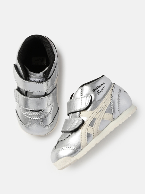

Onitsuka Tiger Kids Silver-Toned Sneakers Mexico Mid Runner TS