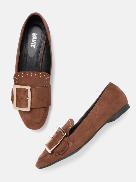 

Lavie Women Brown Buckle Detail Loafers