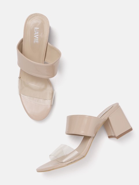 

Lavie Women Transparent & Beige Solid Heels