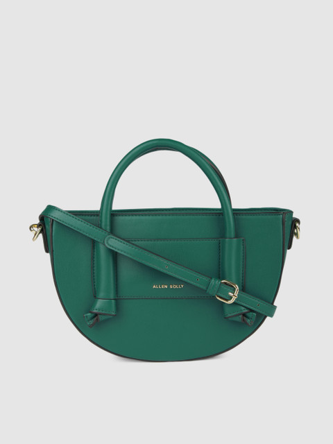 

Allen Solly Green Solid Handheld Bag