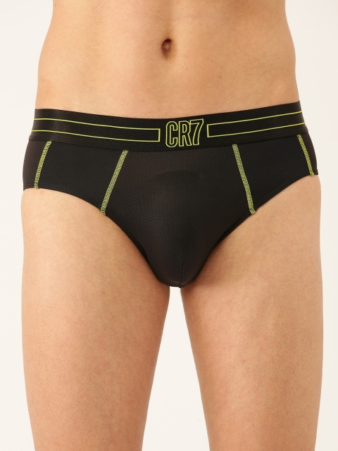 

CR7 Cristiano Ronaldo Men Black Self Design Briefs 8511-6600-3160