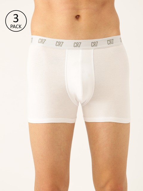 

CR7 Cristiano Ronaldo Men Pack of 3 Solid Trunks 8100-49-1000, White