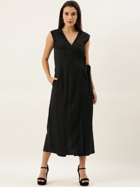 

MERAKI Women Black Solid Sustainable Culotte Jumpsuit