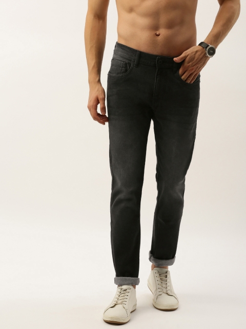 

Flying Machine Men Black Micheal Slim Tapered Fit Mid-Rise Clean Look Stretchable Jeans