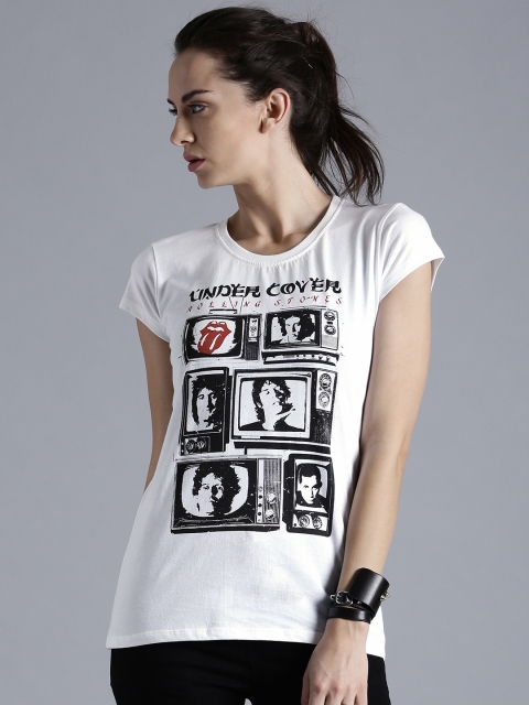 

Kook N Keech Music White Printed T-shirt