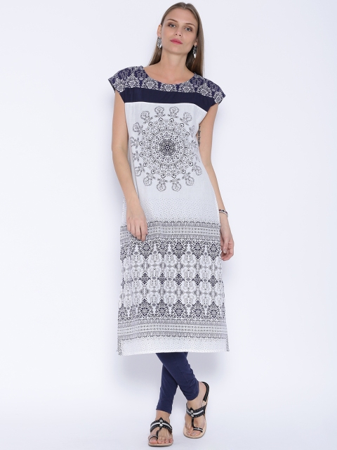 

Vishudh White Printed Kurta