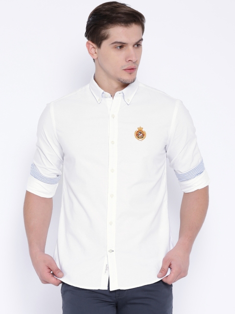 

U.S. Polo Assn. White Tailored Fit Casual Shirt