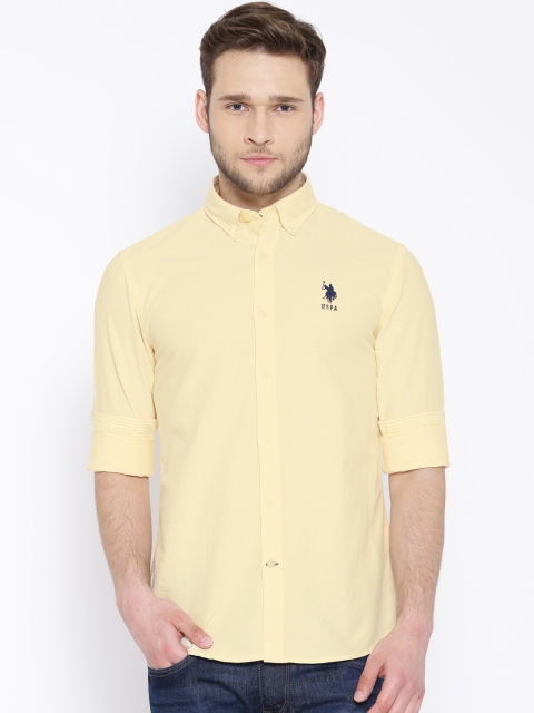

U.S. Polo Assn. Yellow Tailored Fit Casual Shirt