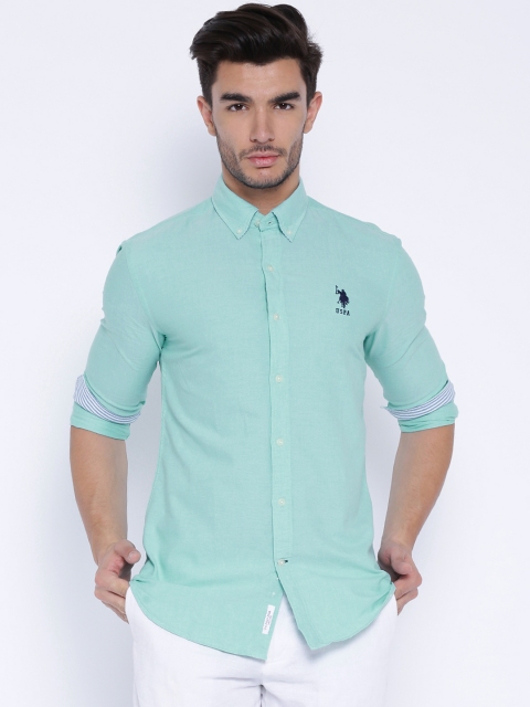 

U.S. Polo Assn. Green Tailored Fit Casual Shirt