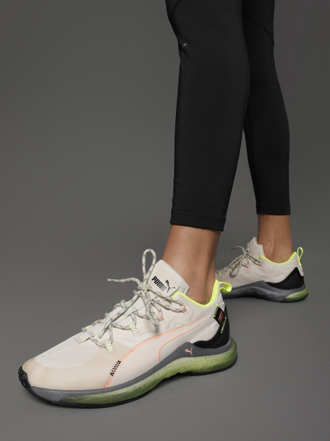 

Puma Men White & Beige Mesh Training or Gym Shoes