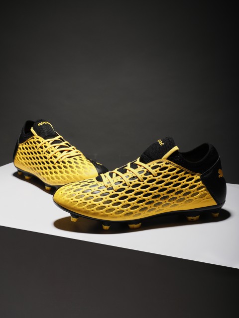 

Puma Men Yellow & Black FUTURE 5.4 FG/AG Football Shoes