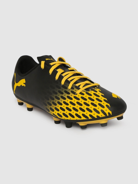 

Puma Men Black & Yellow Spirit III FG Football Shoes