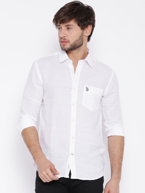 

U.S. Polo Assn. White Linen Tailored Fit Shirt
