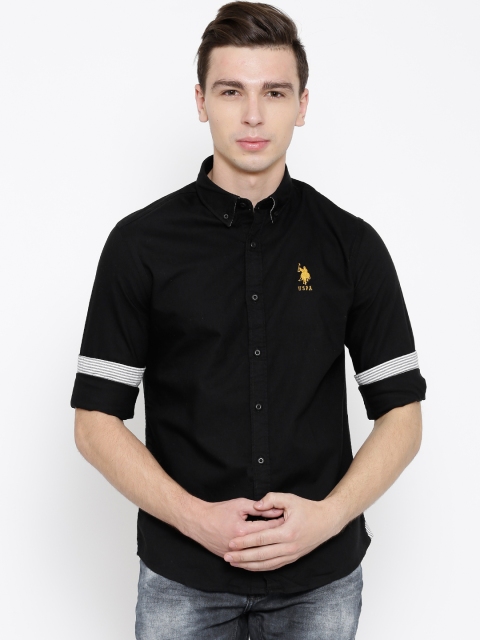 

U.S. Polo Assn. Black Tailored Fit Casual Shirt